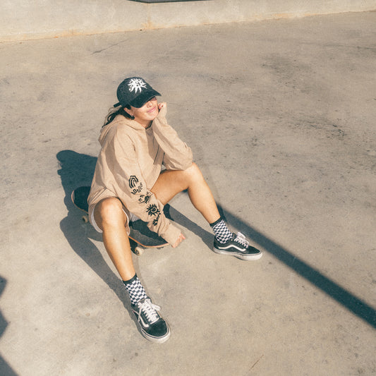 BONEES SUDADERA - Unionbeige Acid Washed Oversized Hoody