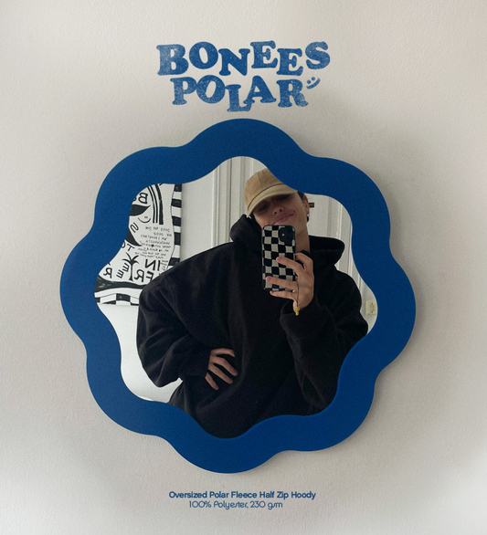 POLAR - Oversized Polar Fleece Half Zip Hoody